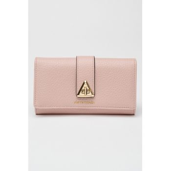 Portofel de piele ecologica cu clapa Lady