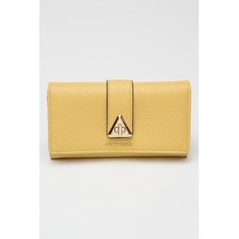 Portofel de piele ecologica cu clapa Lady