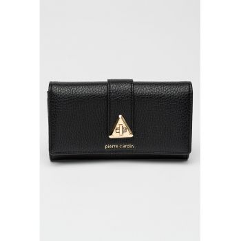 Portofel de piele ecologica cu clapa Lady