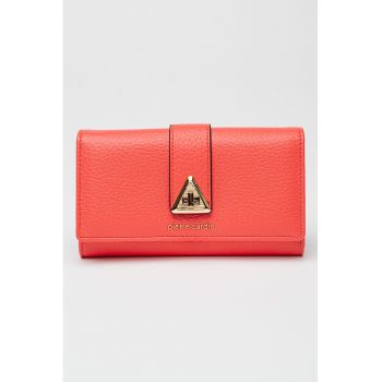 Portofel de piele ecologica cu clapa Lady