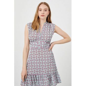 Rochie cu model si imprimeu grafic