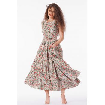 Rochie fara maneci cu buzunare laterale