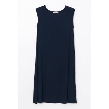 Rochie midi cu decolteu rotund
