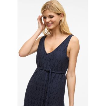 Rochie midi din dantela sangallo