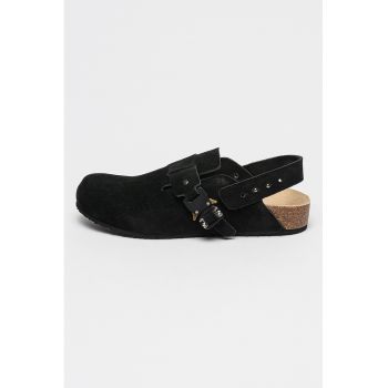 Saboti slingback din piele intoarsa Carefree