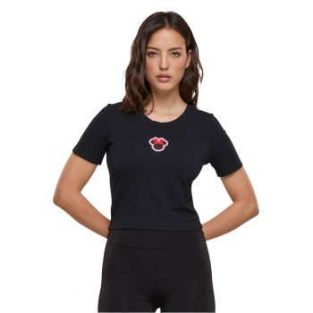Tricou crop cu detaliu cu Minnie Mouse