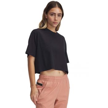 Tricou crop din amestec de bumbac Rival