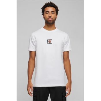 Tricou cu decolteu la baza gatului si imprimeu discret