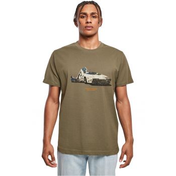 Tricou cu decolteu la baza gatului si imprimeu grafic