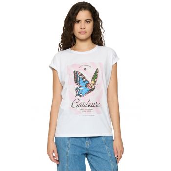 Tricou cu imprimeu cu fluture