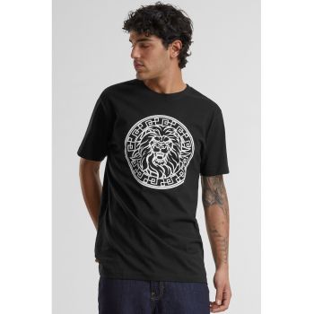 Tricou cu model text si imprimeu grafic