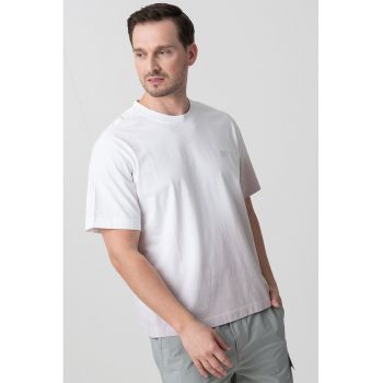 Tricou de bumbac cu imprimeu decolorat
