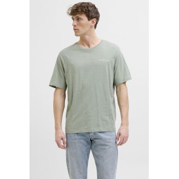 Tricou de bumbac cu imprimeu grafic pe spate