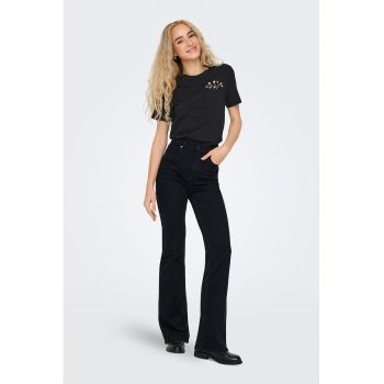 Tricou de bumbac organic cu imprimeu pe piept