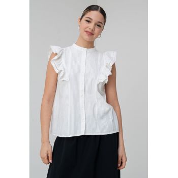 Tricou de bumbac organic si volane