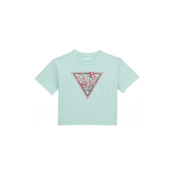 Tricou din amestec de bumbac cu aplicatii cu paiete