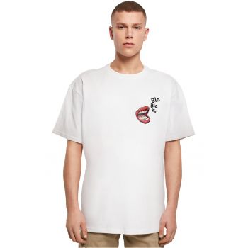 Tricou din bumbac cu decolteu la baza gatului si model grafic