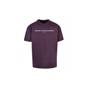 Tricou din bumbac cu imprimeu text