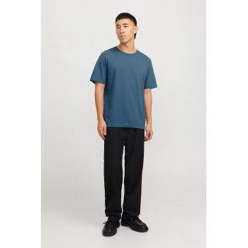 Tricou din bumbac organic cu decolteu la baza gatului
