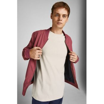 Tricou din bumbac organic cu decolteu la baza gatului
