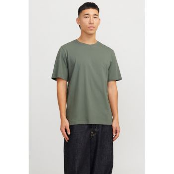 Tricou din bumbac organic cu decolteu la baza gatului