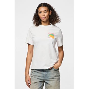 Tricou din bumbac organic cu imprimeu pe spate