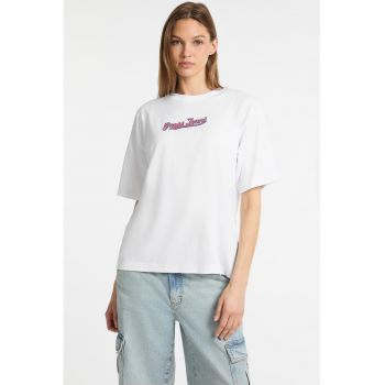 Tricou lejer cu logo pe piept
