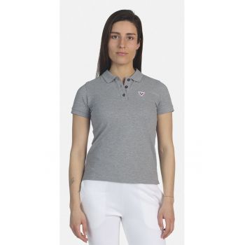 Tricou polo dama  Logo polo - gri