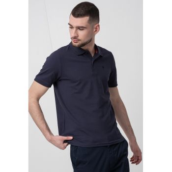 Tricou slim fit cu guler polo