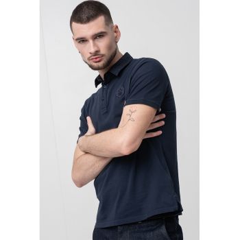 Tricou uni cu guler polo