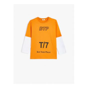 Bluza cu decolteu la baza gatului si model 2in1
