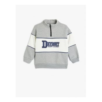 Bluza de trening cu fenta cu fermoar