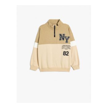 Bluza de trening cu fenta cu fermoar