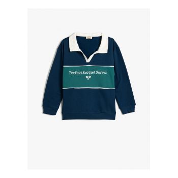 Bluza de trening polo cu text