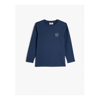 Bluza din bumbac cu decolteu rotund