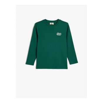 Bluza din bumbac cu decolteu rotund