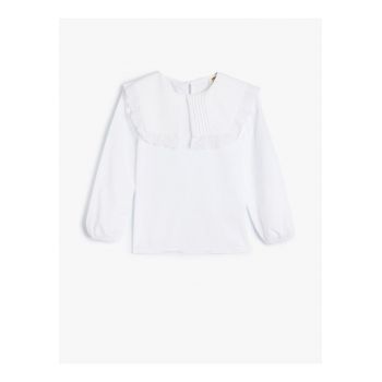 Bluza din bumbac cu guler Peter Pan