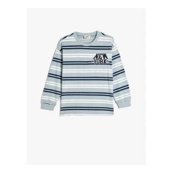 Bluza din bumbac cu model in dungi