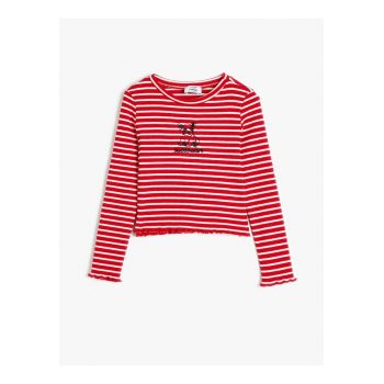 Bluza regular fit din amestec de bumbac cu dungi