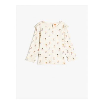 Bluza striata cu garnituri cu volane