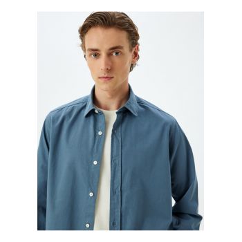 Camasa din bumbac cu model uni