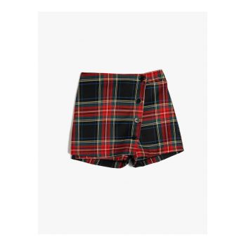 Fusta-pantalon cu model tartan