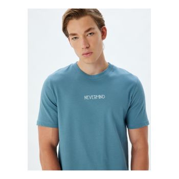 KOTO - Tricou cu decolteu la baza gatului si broderie text