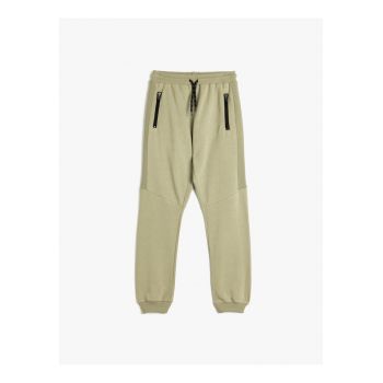 Pantaloni de trening cu buzunare cu fermoar