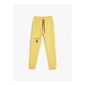 Pantaloni de trening cu buzunare laterale - din amestec de bumbac