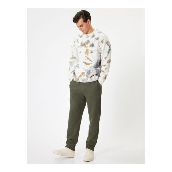 Pantaloni de trening din amestec de bumbac cu buzunare laterale
