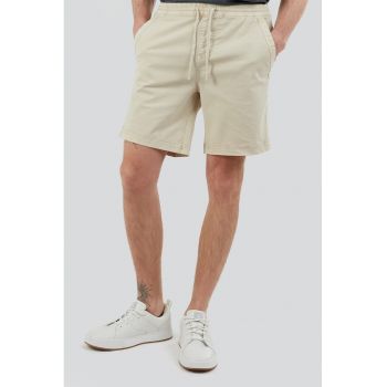 Pantaloni scurti din amestec de bumbac cu snur in talie Mason