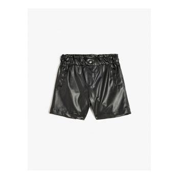 Pantaloni scurti din piele ecologica