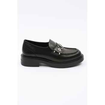 Pantofi loafer din piele cu strasuri