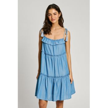 Rochie evazata cu buzunare laterale